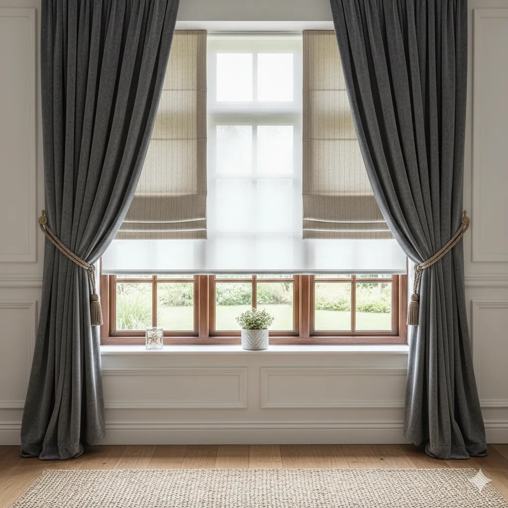 Layered window treatments
