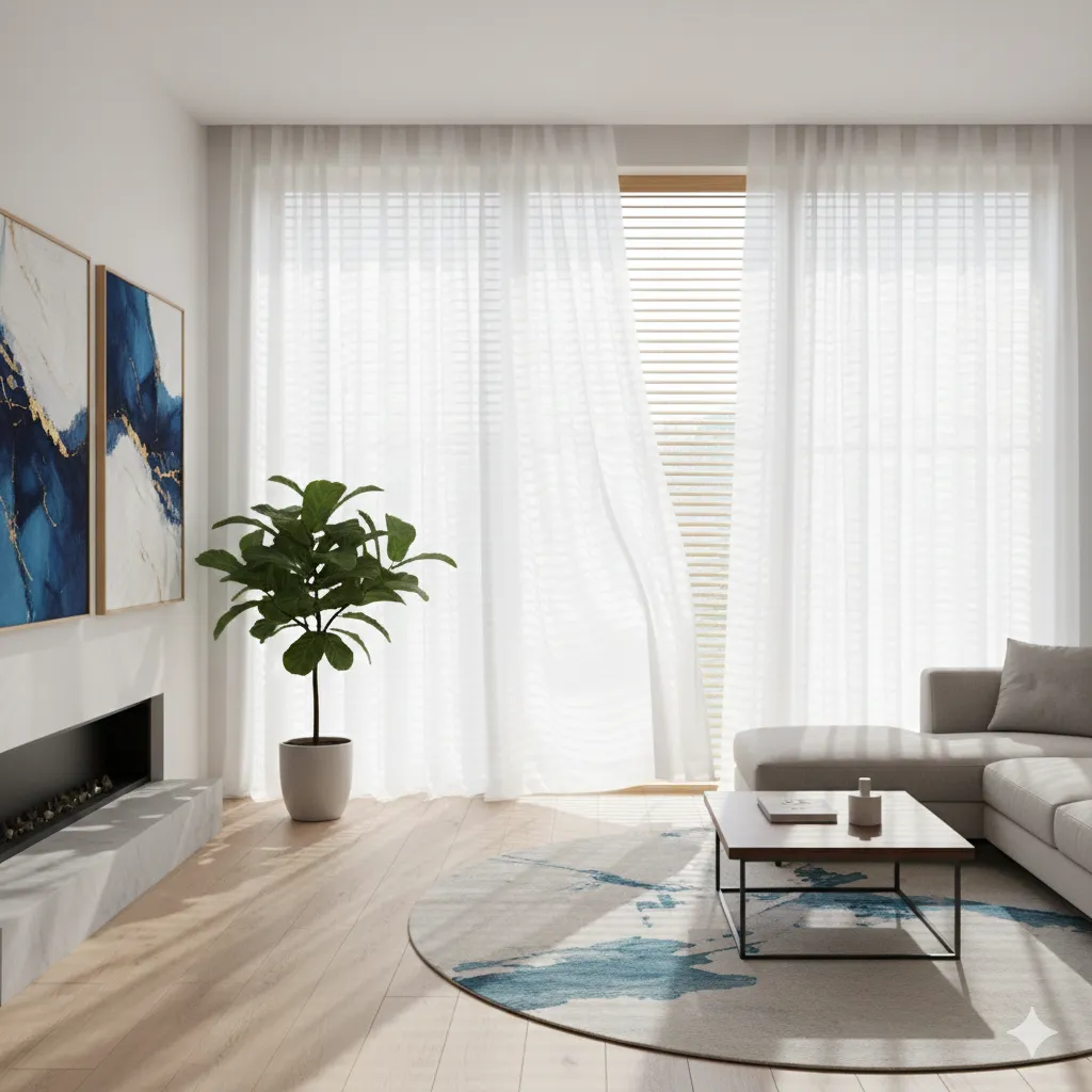 Sheer curtain panels