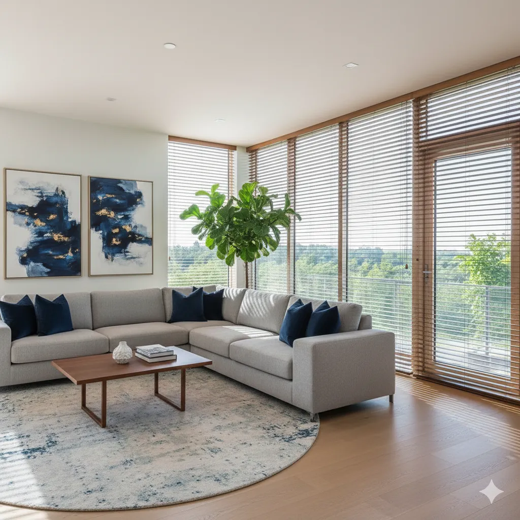 Timber venetian blinds